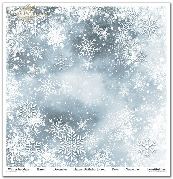 Zestaw do scrapbooking (HS code 48025890) SLS-070 ''Winter Fun''