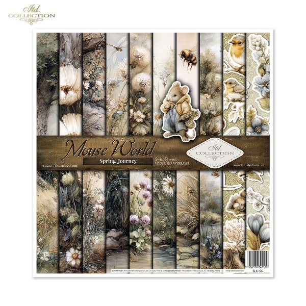 Myszki, sielanka, akwarela, retro, las, natura*Mice, idyll, watercolour, retro, forest, nature*Mäuse, Idylle, Aquarell, Retro, Wald, Natur*Ratones, idilio, acuarela, retro, bosque, naturaleza