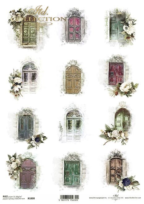 Nostalgia*Drzwi, drzwi drewniane, drzwi ozdobne, drzwi z kwiatami, zabytkowe drzwi