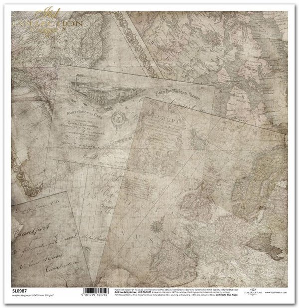 Seria - Morska ekspedycja - mapa, vintage, sepia, tapeta, tło