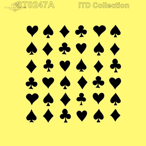 symbole kart, karo, trefl, kier, pik*card symbols, diamonds, clubs, hearts, spades*Karten-Symbole, Karo, Kreuz, Herz, Pik*símbolos de cartas, diamantes, tréboles, corazones, picas
