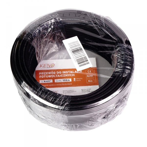 Przewod KENO 4mm czarny 100m