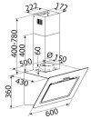 Okap kuchenny kominowy 60 cm Bomann DU 771.1 G czarny