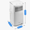Klimatyzator przenośny CL 3831 7000 BTU 2kW – 3w1: chłodzenie, osuszanie, wentylacja, klasa A, pilot, timer