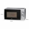 Kuchenka mikrofalowa z grillem 2W1 Bomann MWG 6014 CB (srebrna)