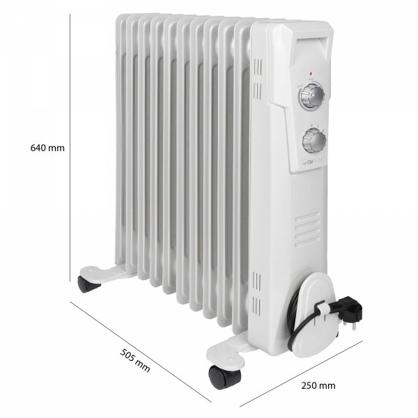 Grzejnik olejowy elektryczny  11 żebrowy 2300 W  Clatronic RA 3737
