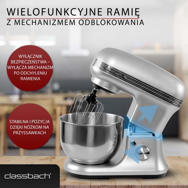 Profesjonalny robot kuchenny planetarny Classbach C-KM 4004 W + waga