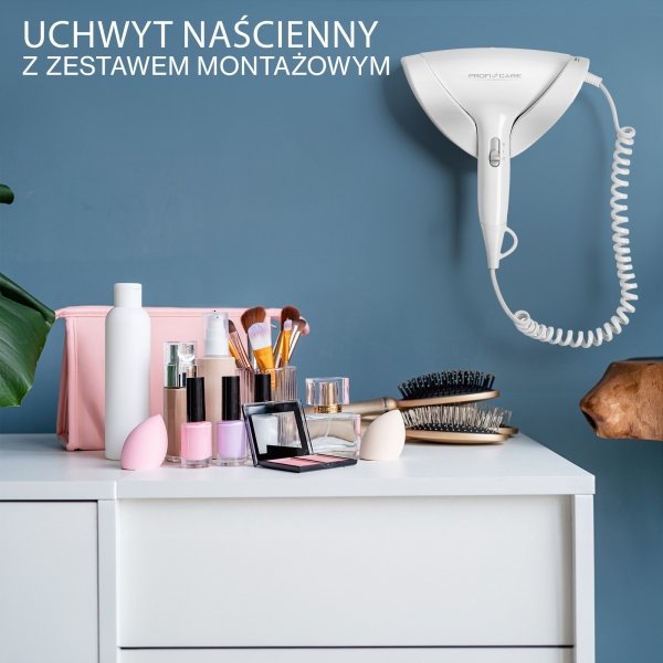 Hotelowa naścienna suszarka do włosów ProfiCare PC-HT 3044