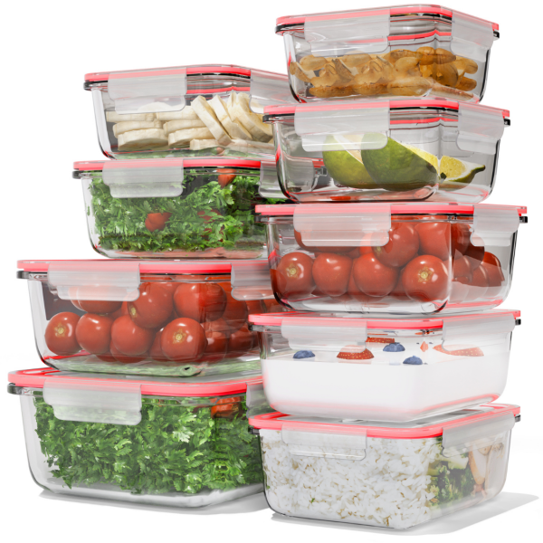 Szklane pojemniki do przechowywania żywności 9x Classbach C-FHD 4011 G