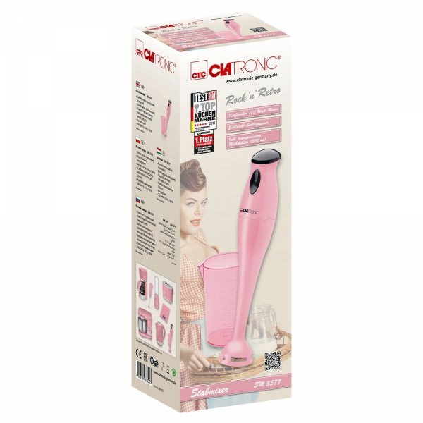 Blender ręczny Clatronic SM 3577 (różowy)