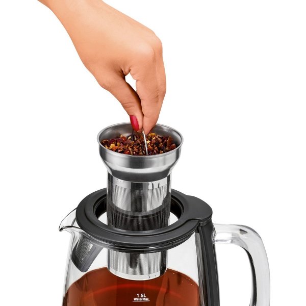 Czajnik elektryczny szklany z zaparzaczem 1.5L ProfiCook PC-WKS 1167 G (Wi-Fi)