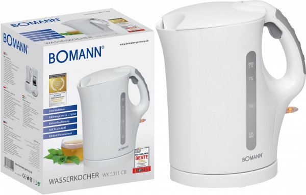 Czajnik elektryczny bezprzewodowy 1,7L Bomann WK 5011 CB (biały)