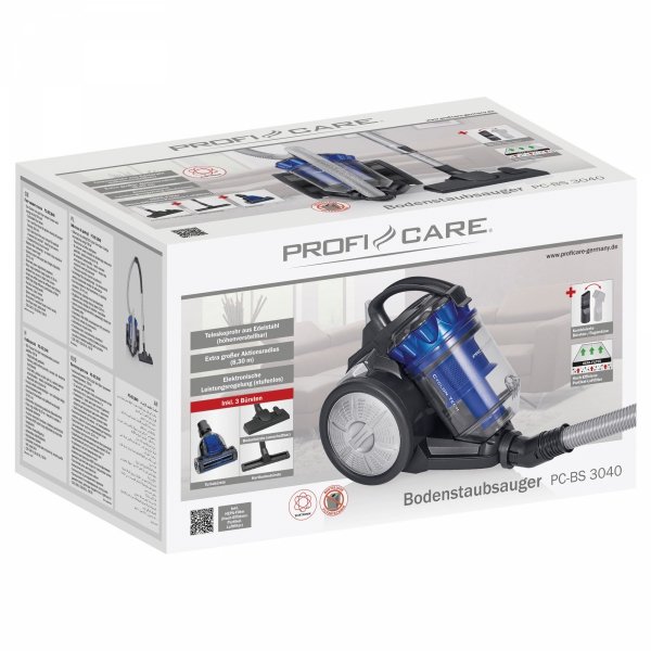 Bezworkowy odkurzacz cyklonowy ProfiCare PC-BS 3040