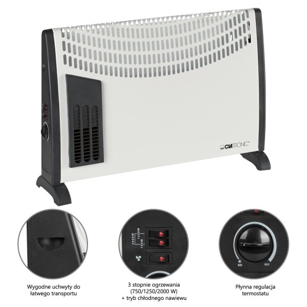 Grzejnik konwektorowy 2000 W Clatronic KH 3433 N