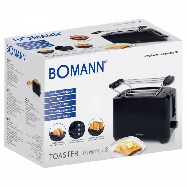 Toster na 2 kromki Bomann TA 6065 CB (czarny)