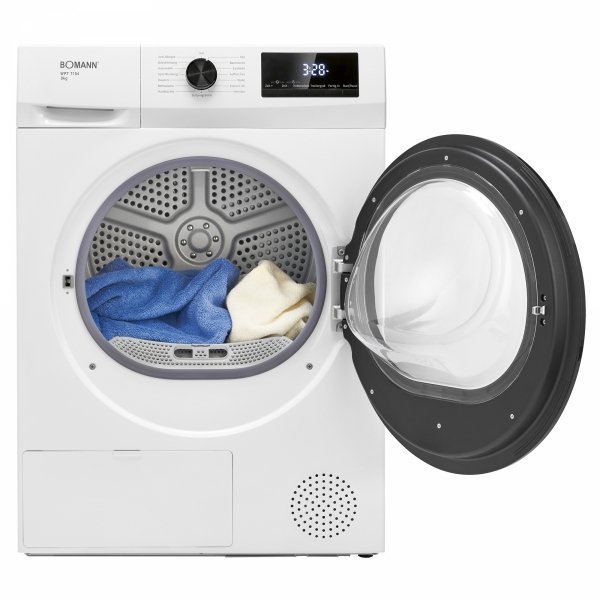 Suszarka bębnowa z pompą ciepła Bomann WPT 7154 (biała)