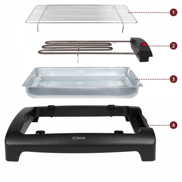 Grill elektryczny stołowy Bomann BQ 1240 N CB