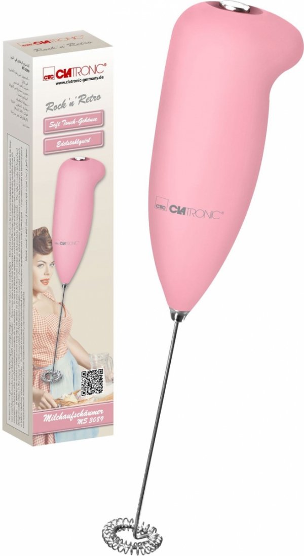 Spieniacz do mleka, shaker Clatronic MS 3089 (różowy)