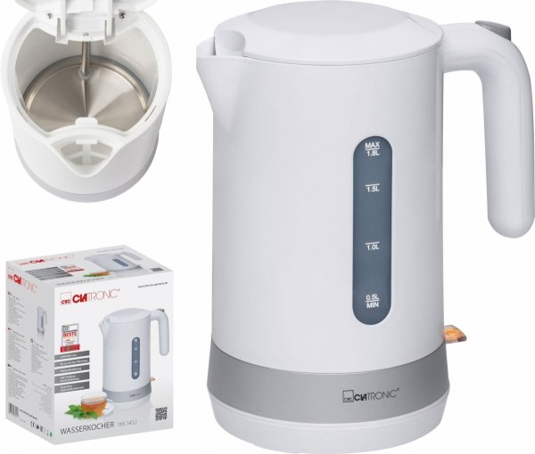 Czajnik elektryczny bezprzewodowy 1,8L Clatronic WK 3452 (biały)