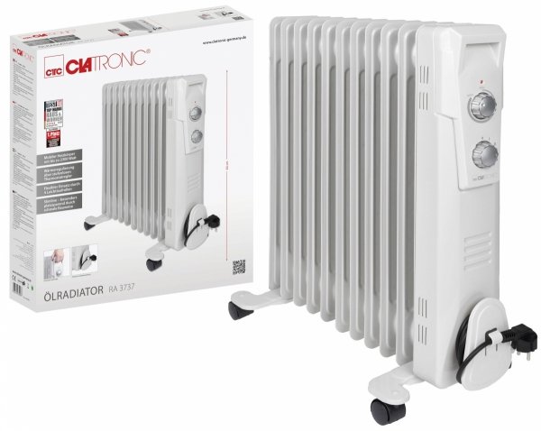 Grzejnik olejowy elektryczny  11 żebrowy 2300 W  Clatronic RA 3737