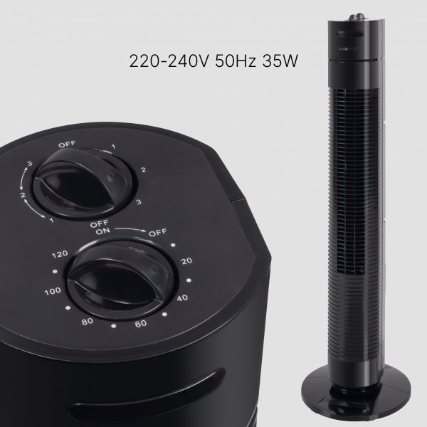 Wentylator kolumnowy Clatronic TVL 3770 (czarny) niedostępne w DE