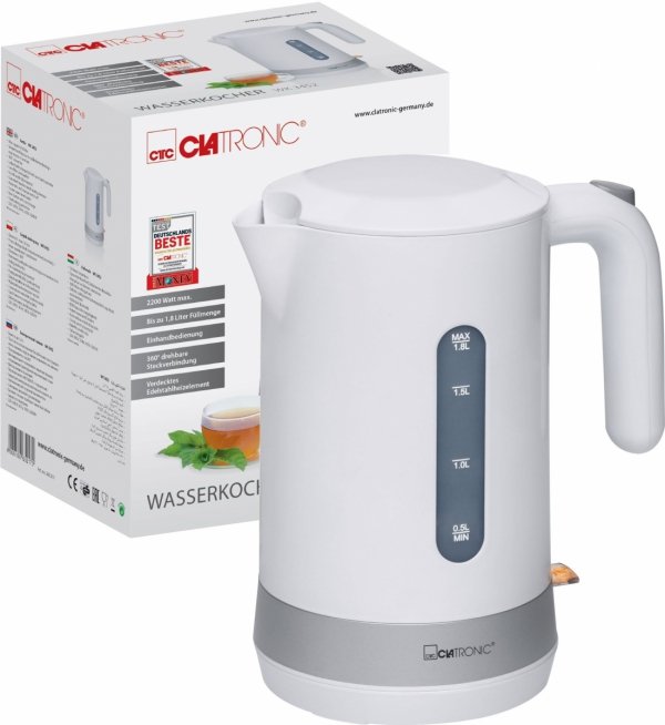 Czajnik elektryczny bezprzewodowy 1,8L Clatronic WK 3452 (biały)