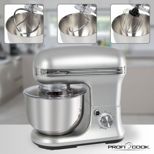 Robot kuchenny planetarny ProfiCook PC-KM 1222 W srebrny + waga