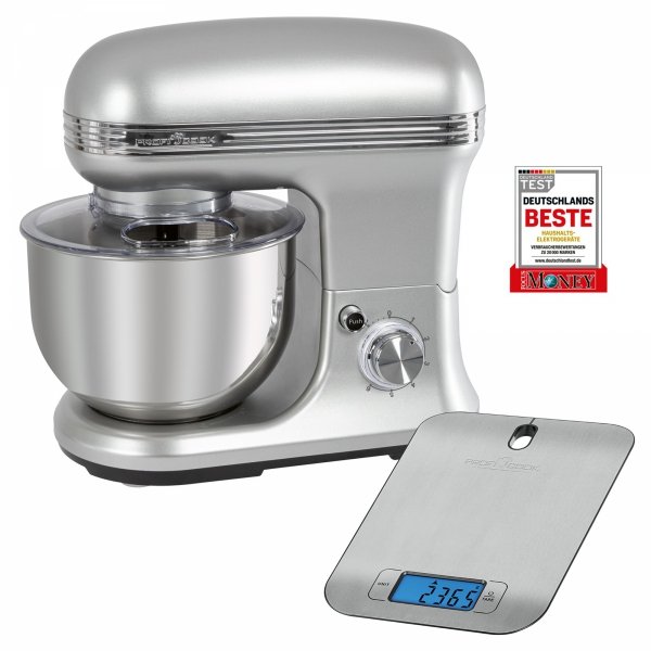 Robot kuchenny planetarny ProfiCook PC-KM 1222 W srebrny + waga
