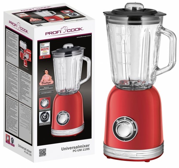 Mikser  blender kielichowy ProfiCook PC-UM 1195 (czerwony)