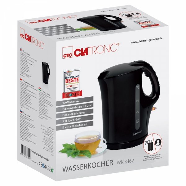 Czajnik elektryczny bezprzewodowy 1.0 L Clatronic WK 3462 (czarny)