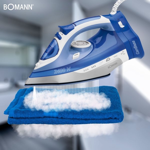 Bezprzewodowe żelazko ceramiczne 2400W Bomann DB 6006 CB