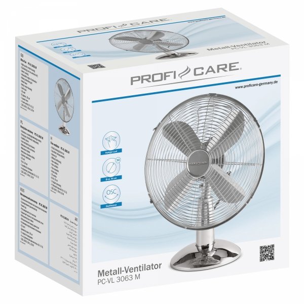 Wentylator biurkowy ProfiCare PC-VL 3063 M (srebrny)