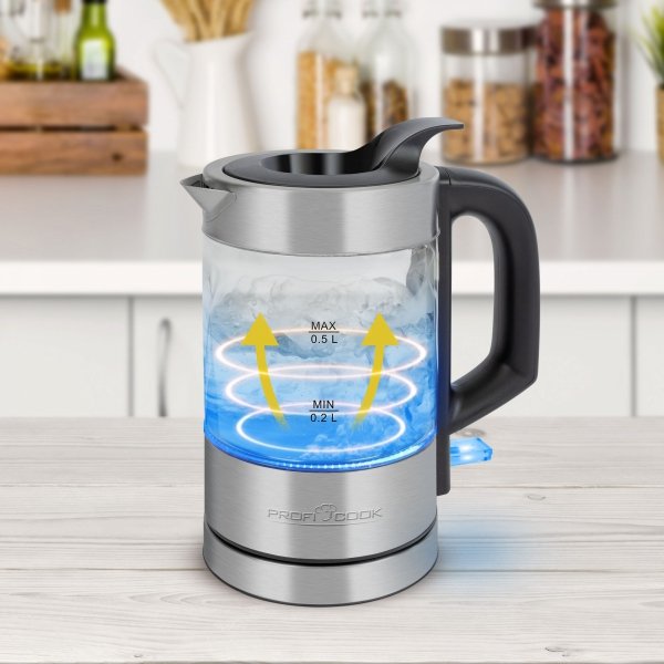 Czajnik elektryczny szklany 0.5 L ProfiCook PC-WKS 1228 G