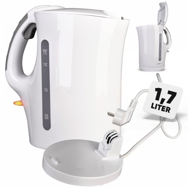 Czajnik elektryczny bezprzewodowy Clatronic WK 3819 (biały) 1,7 L