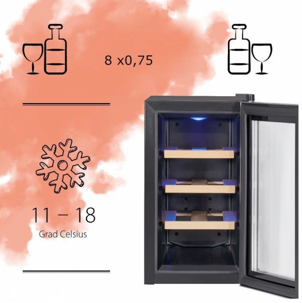 Chłodziarka do wina, witryna na napoje, piwo lodówka ProfiCook PC-WK 1233