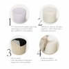 Large Round Grey Pouffe CORD 60x30