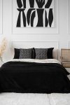 Black Bedspread 220x140 Geneva
