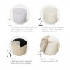 Large Round Beige Pouf CORD 60x30