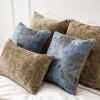 Blue-Beige Decorative Pillow Gold 40x40