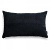 Cord Slim Black Decorative Pillow 50x30