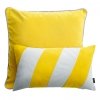 Żółty zestaw poduszek dekoracyjnych Duo+Stripes