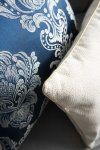 Granatowo kremowy zestaw poduszek dekoracyjnych