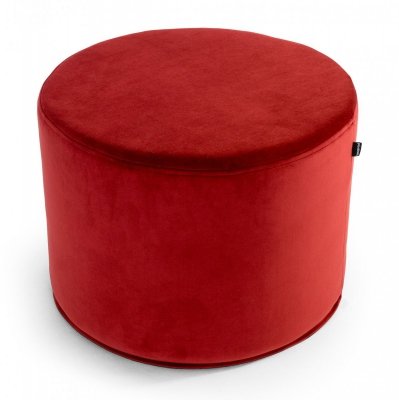 Roter Samtpouf 45x35 cm