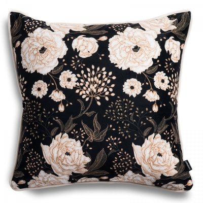 Beige Decorative Pillow Flowers 45x45