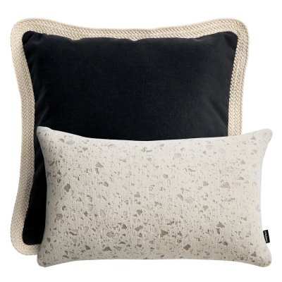 Black and White Decorative Pillow Set Tesse