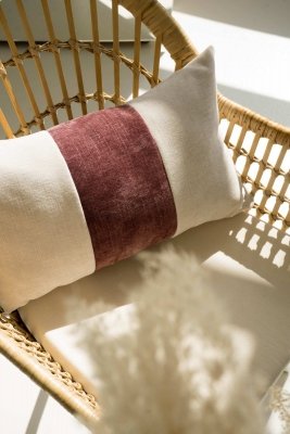 Rolo Cream-Purple Decorative Cushion 50x30