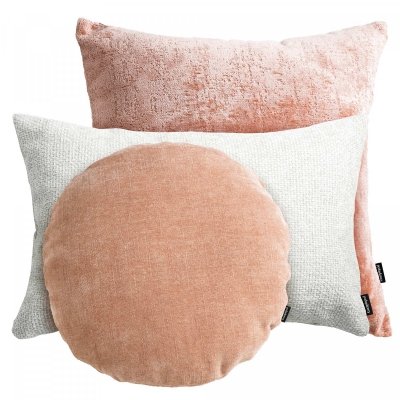 Peach Decorative Cushion Set Bergen
