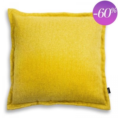 Tweed poduszka dekoracyjna Żółta 45x45