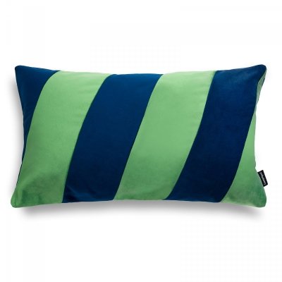 Stripes zielono granatowa poduszka dekoracyjna 50x30