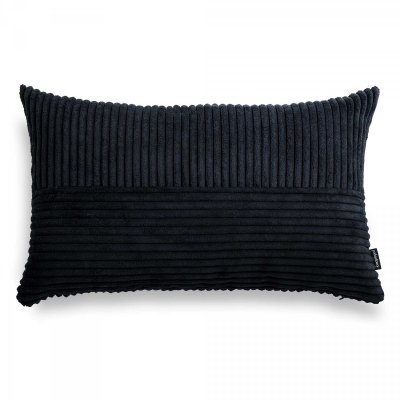 Cord Slim czarna poduszka dekoracyjna 50x30